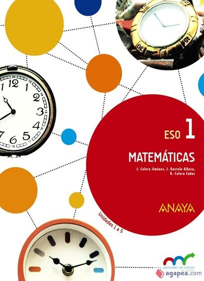 portada del Solucionario Matemáticas 1 ESO Anaya