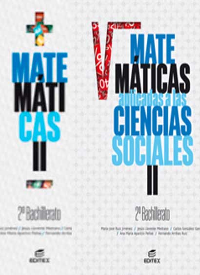 portada del Solucionario Matemáticas Aplicadas a las ciencias sociales (CCSS) 2 Bachillerato Editex orientadas al bachillerato de letras